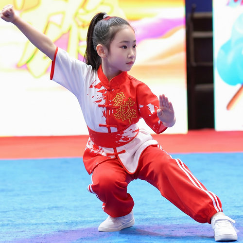 六一儿童表演演出服装武术武术操太极拳腰鼓喜庆太极新款比赛练功