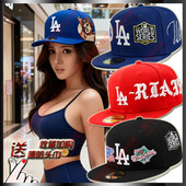 帽子LA全封平沿棒球帽洛杉矶道奇队嘻哈街舞潮男女鸭舌帽欧美板帽