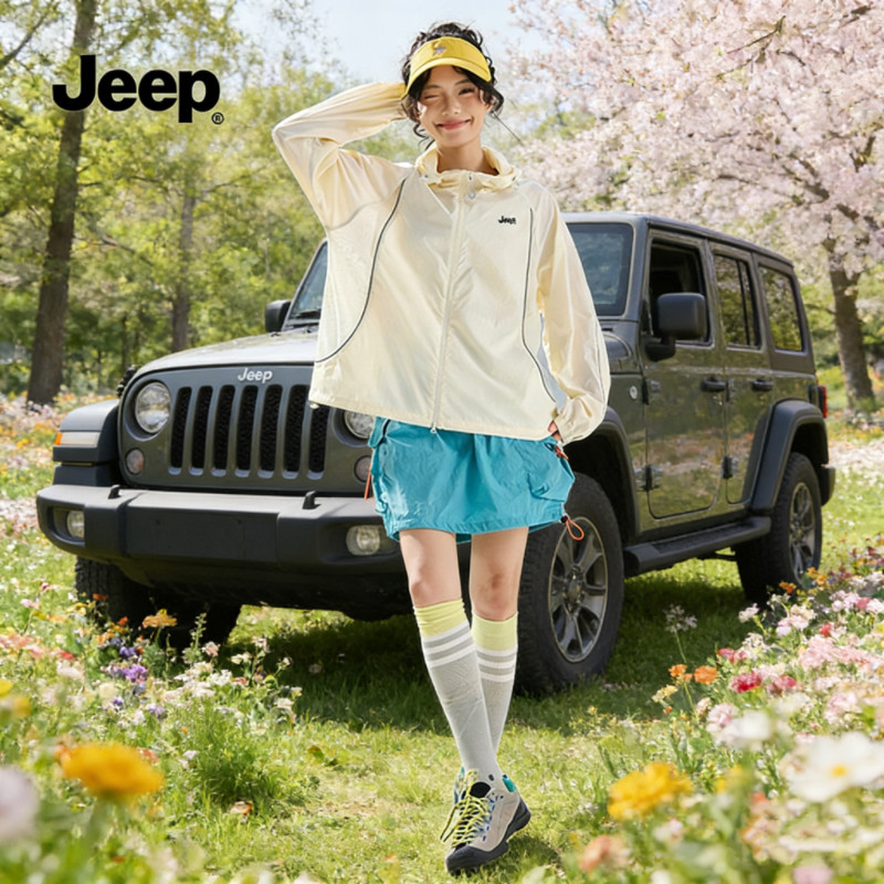 JEEP吉普男女防晒衣透气速干户外徒步登山防紫外线轻薄外套夏季款