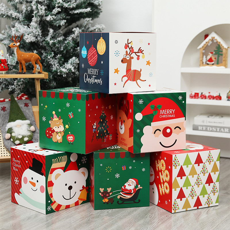 圣诞节装饰品礼盒摆件圣诞树下堆头商场超市活动场景氛围美陈布置