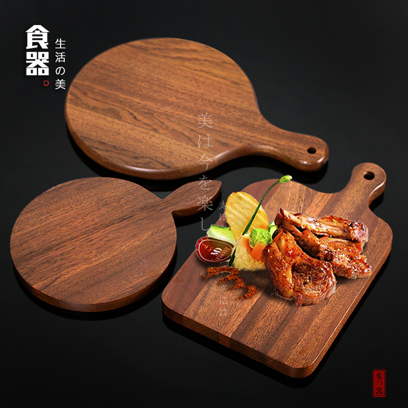 沙比利木牛扒板拍照摆盘托盘实木熟食砧板披萨盘烘焙面包板上菜板