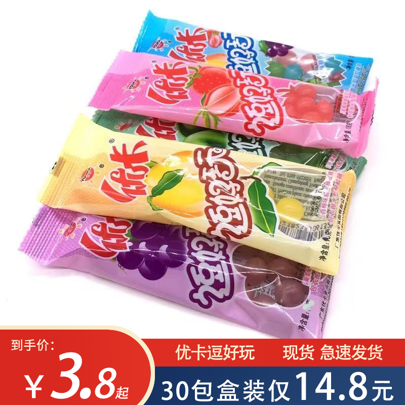 优卡逗好玩水果味脆皮橡皮糖