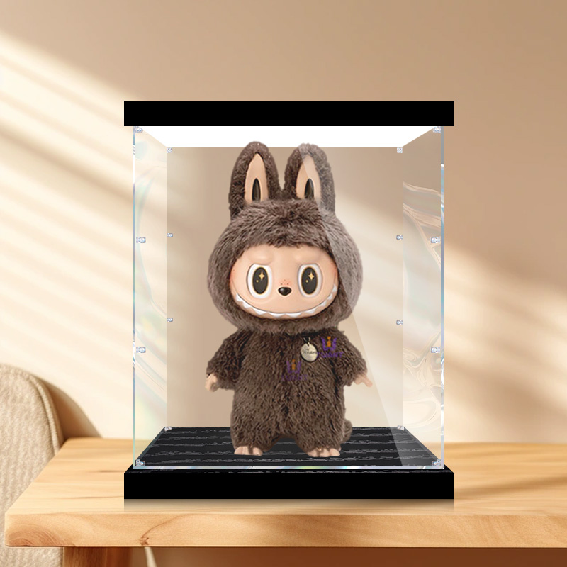 适用泡泡玛特zimomo labubu 大首领阴晴大天使公仔 亚克力展示盒