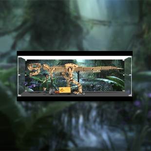 适用乐高76968侏罗纪霸王龙恐龙化石亚克力透明展示盒收纳防尘罩