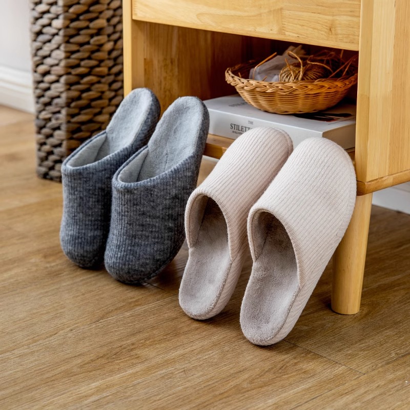 moklin秋冬足弓支撑棉拖鞋保暖