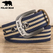 帆布腰带男女士高级感尼龙皮带针扣休闲时尚 户外运动牛仔裤 带潮流