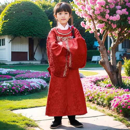儿童汉服男童古风帅气中国风男孩春秋款唐装2024新款民族风男女