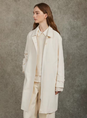 Famecoco范可儿知识分子风衣中长款长期主义外套帽可拆FAC6AA001