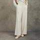 Famecoco范可极简阔腿裤 文艺通勤设计感含绵羊毛直筒裤 FAC6GA011