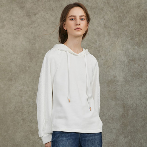 范可儿休闲连帽中式提花卫衣