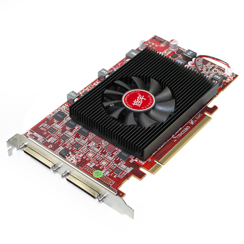 旌宇 多屏显卡 八联屏 amd r7 350 2g 8输出 vhdci接口赠线大屏拼