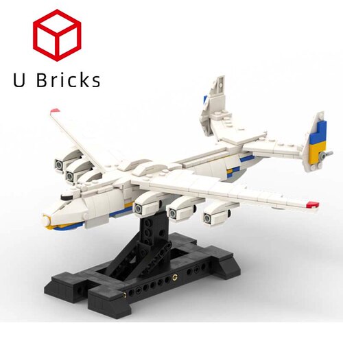 Ubricks国产科技拼装积木 儿童成人益智玩具 AN-225飞机民航模型