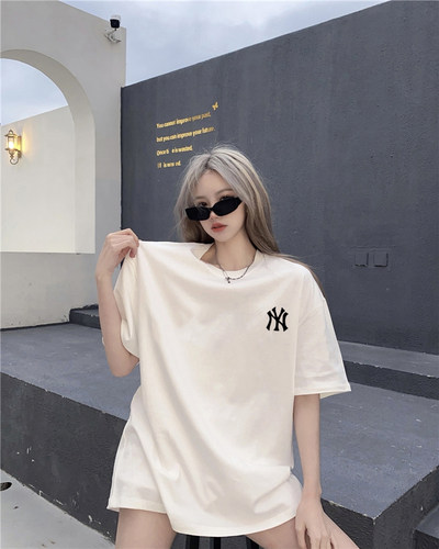 白色短袖纯棉T恤女大码半袖上衣