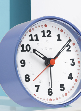 NeXtime荷兰立时天圆形定时小闹钟静音夜光学生认识学习钟表刻度