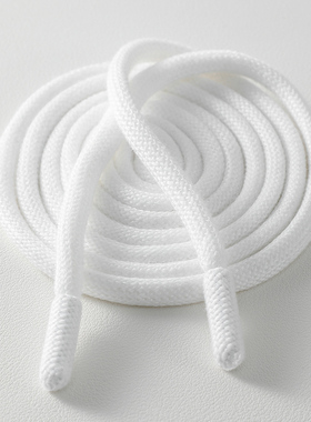 白色圆形裤带绳高端运动卫裤腰绳卫衣帽子绳子休闲裤帽带抽绳系带