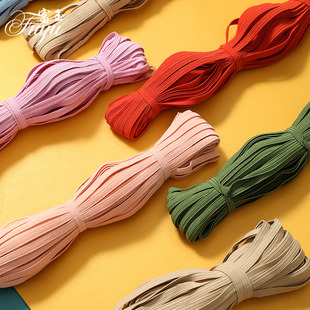 手提电脑带子头带6mm耐用彩色橡皮筋宽边平步行马弹性橡皮筋薄婴