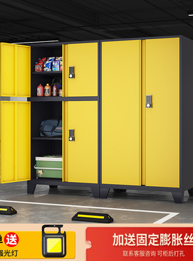 车位后储物柜工具储物架防潮防盗靠墙一体置物渔具收纳箱地下车库