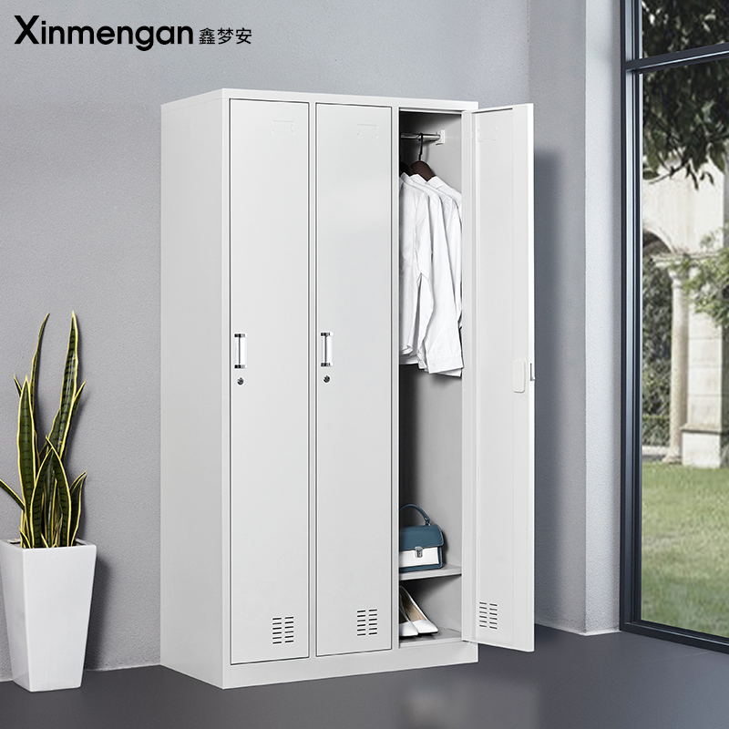 3三门健身房更衣柜铁皮柜储物