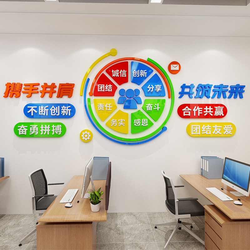 梦想起航励志墙贴办公室墙面装饰企业公司会议室文化标语海报贴纸