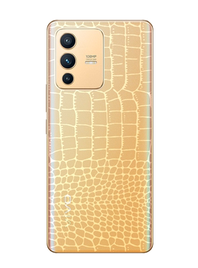 vivos12pro手机后膜VIVO S12鳄鱼皮纹背膜V2162A防刮后盖水凝膜V2163A半透明贴纸5g防摔磨砂防指纹保护软背膜