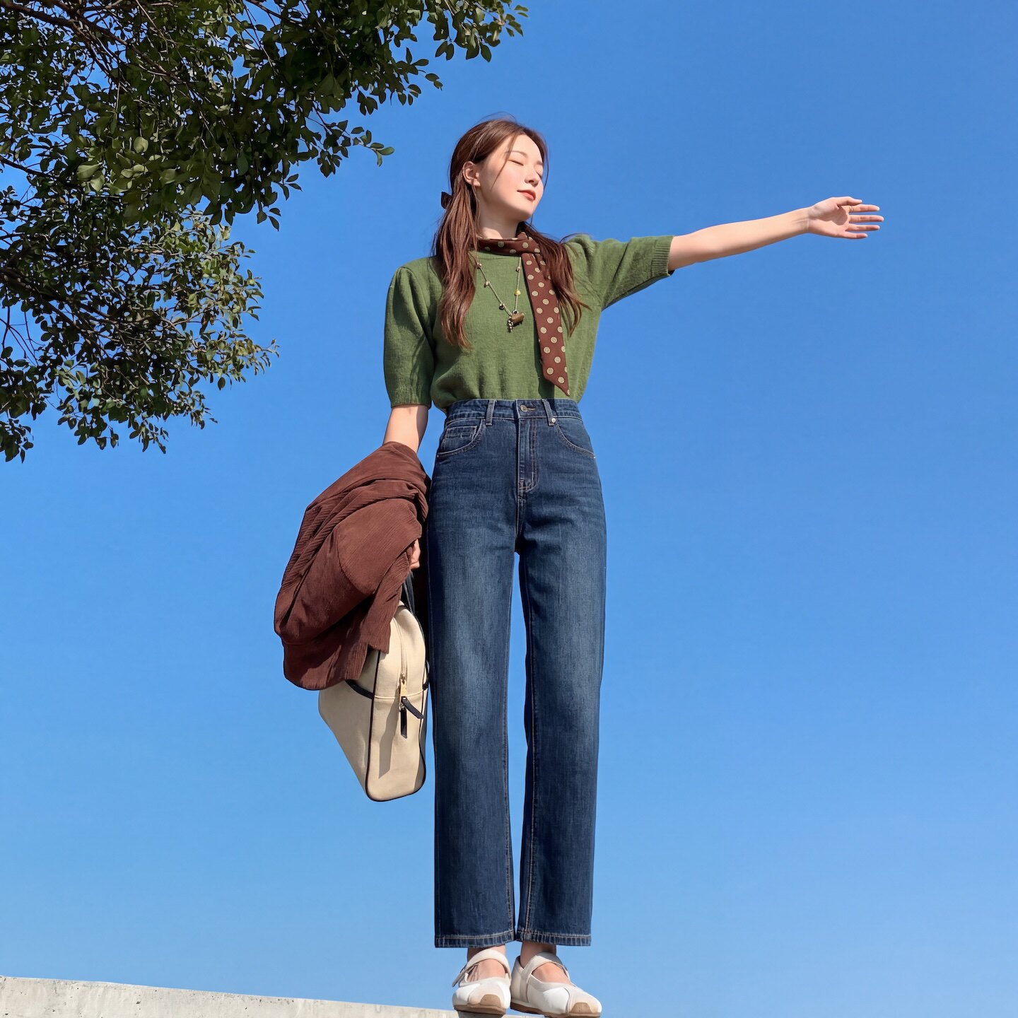九分复古蓝直筒牛仔裤女烟管裤春夏新款显瘦弹力窄版高腰法棍裤