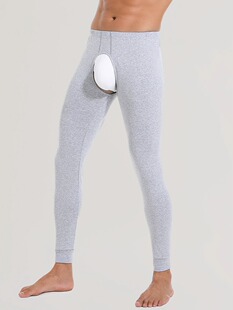 打底裤 睡裤 开裆保暖裤 男士 女大码 免穿内裤 棉毛裤 纯棉开裆秋裤 线裤