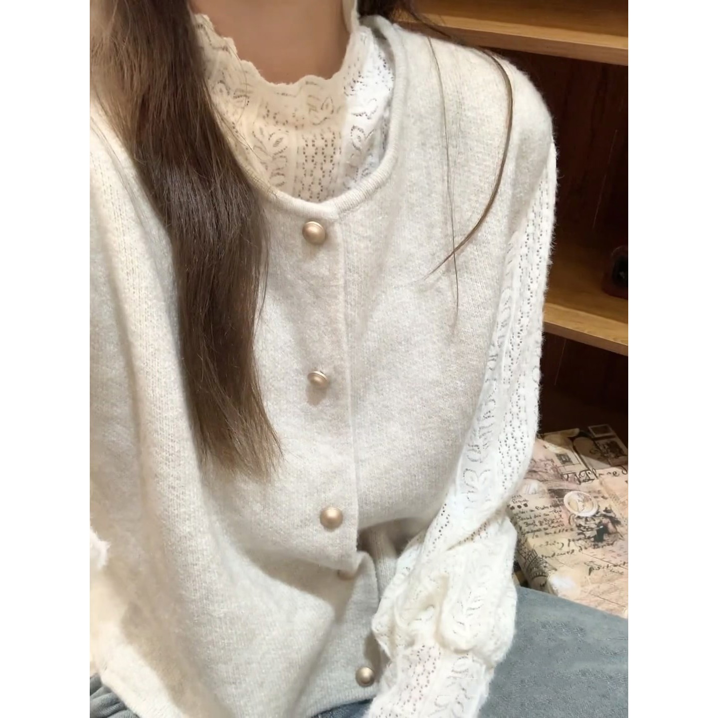 温柔针织马甲女秋冬2025新款叠穿打底衫外搭毛衣背心上衣1207r