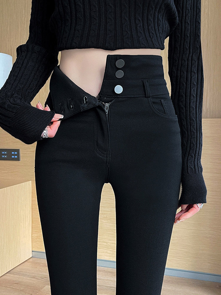 黑色打底裤女秋冬季加绒高腰紧身弹力小脚铅笔裤小黑裤魔术裤子,女装/女士精品,打底裤,淘宝优惠券,粉丝福利购,淘宝优惠卷