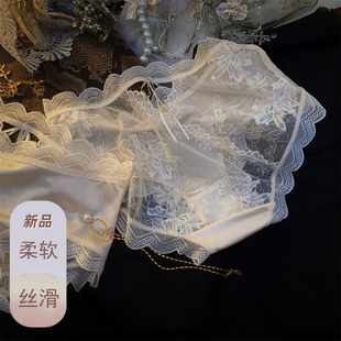 蕾丝性感柔软镂空刺绣桑蚕丝底裤 3条装 女薄款 缎面内裤 堪比真丝
