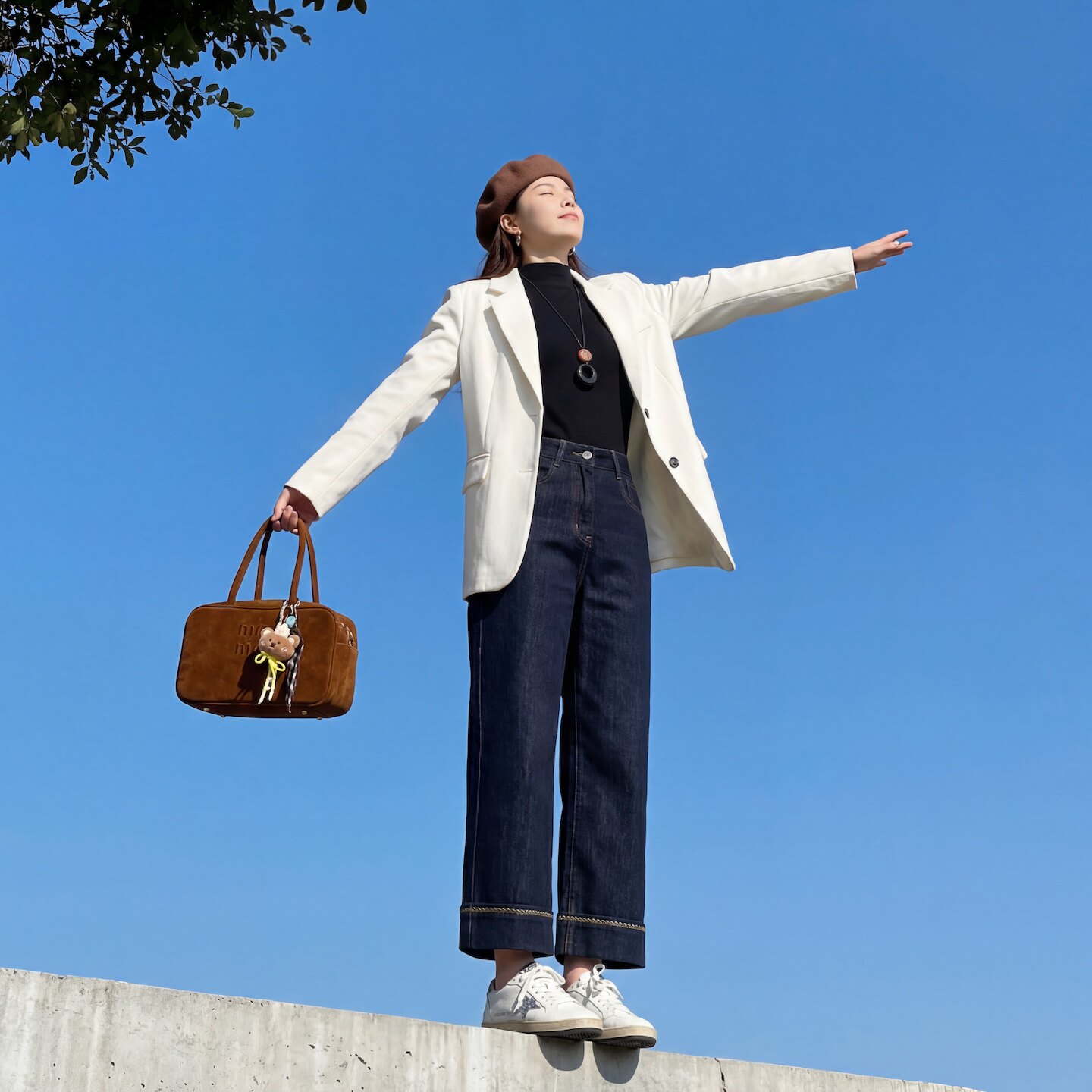 九分丹宁深蓝色直筒牛仔裤女春夏高腰显瘦小个子百搭法棍烟管裤