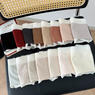 女秋冬磨毛羊绒感亲肤透气裸感不勒中高腰三角裤 3条 柔软无痕内裤