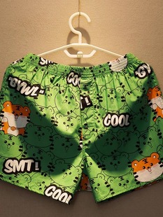 舒适透气宽松卡通可爱柔软青年潮流高颜值居家阿罗裤 男士 纯棉内裤