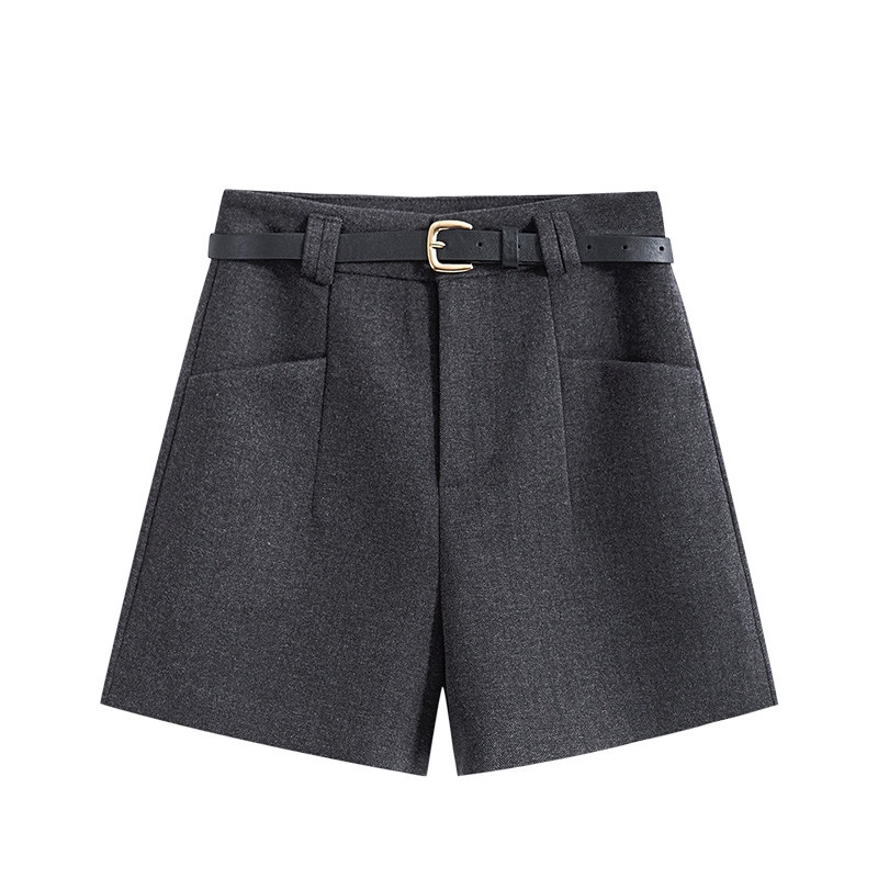 灰色毛呢短裤女秋冬新款配靴子外穿高腰靴裤显瘦休闲阔腿西装裤,户外/登山/野营/旅行用品,速干T恤,淘宝优惠券,粉丝福利购,淘宝优惠卷