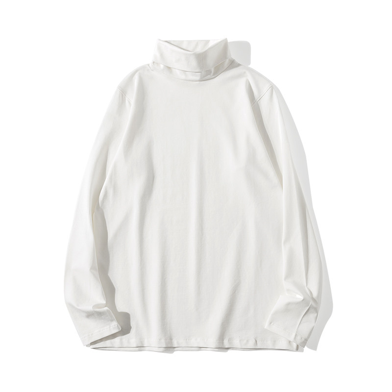 적극 추천합니다 너무 편해요  210G 헤비급 터틀넥 밑단 셔츠 캐주얼하고 다재다능한 피부 친화적인 긴팔 티셔츠 가을 겨울