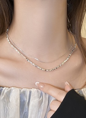 2023新款潮洋气爆款双层锁骨链