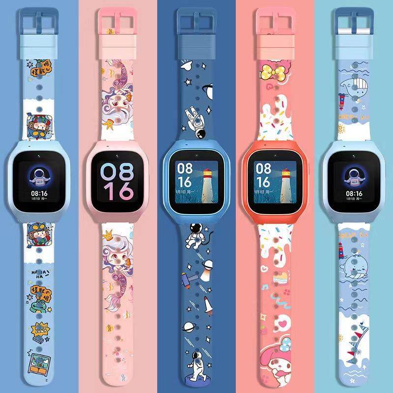 适用于米兔儿童手表4/4X/4C/5C/6C表带可爱创意C7A印花6/6X腕带5x