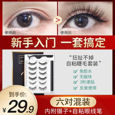 免胶自粘磁力嫁接神器假睫毛贴