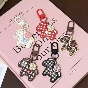 拼豆diy钥匙扣打孔器工具五角星金属装饰配件小马马上有钱挂件