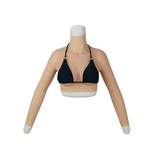 媛野假胸有袖连臂款变装硅胶男用假乳房男变女主播义乳