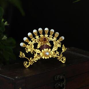 红妆匣子原创华丽百搭小发冠宋制明制古风发簪饰品头冠汉服头饰