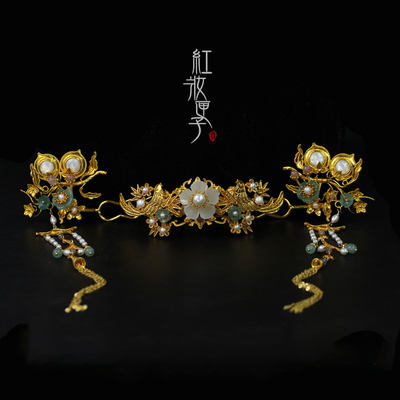 古风原创步摇多宝发簪配饰红妆