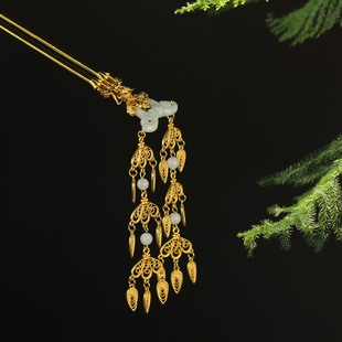 红妆匣子原创翡翠玉簪流苏发簪周生如故同款古风步摇汉服饰品