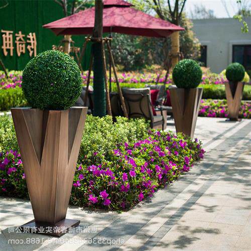 厂家现货玻璃钢花盆商场花钵户外花箱售楼部花器广场种植池大花池