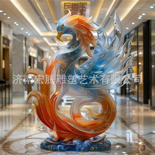 大型玻璃钢卡通雕塑室内镜面彩绘动物模型商场美陈摆件生产厂家
