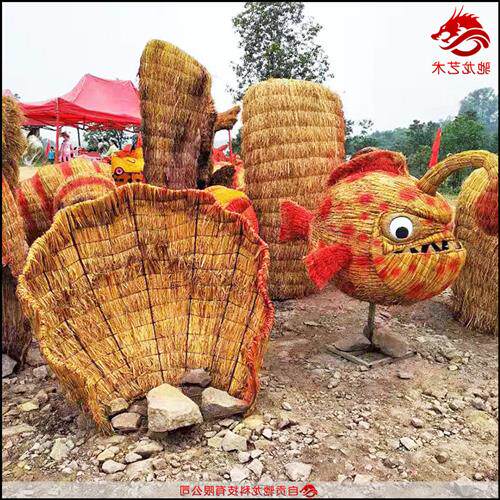 重庆农民丰收节设计策划施工农耕文化稻草工艺品门头展品定制
