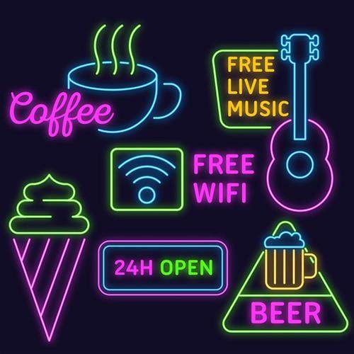 霓虹灯亚马逊招牌网红墙氛围灯酒吧亚克力板广告发光字厂家