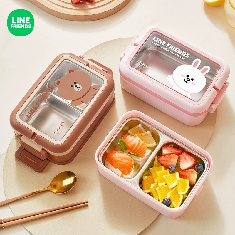 LINE FRIENDS保温饭盒双层不锈钢可注水加热上班族便携便当盒餐盒,餐饮具,保鲜盒,淘宝优惠券,粉丝福利购,淘宝优惠卷