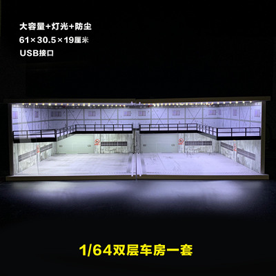 双层展厅模型场景灯光防尘门