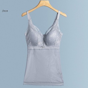 吊带内衣女夏季薄款无钢圈文胸背心一体式带胸垫超薄长款美背上衣