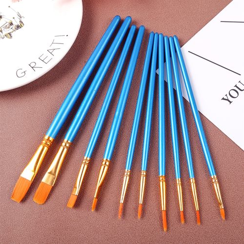 数字油画专用画笔尼龙10支装